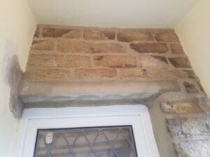 replaced stone lintel
