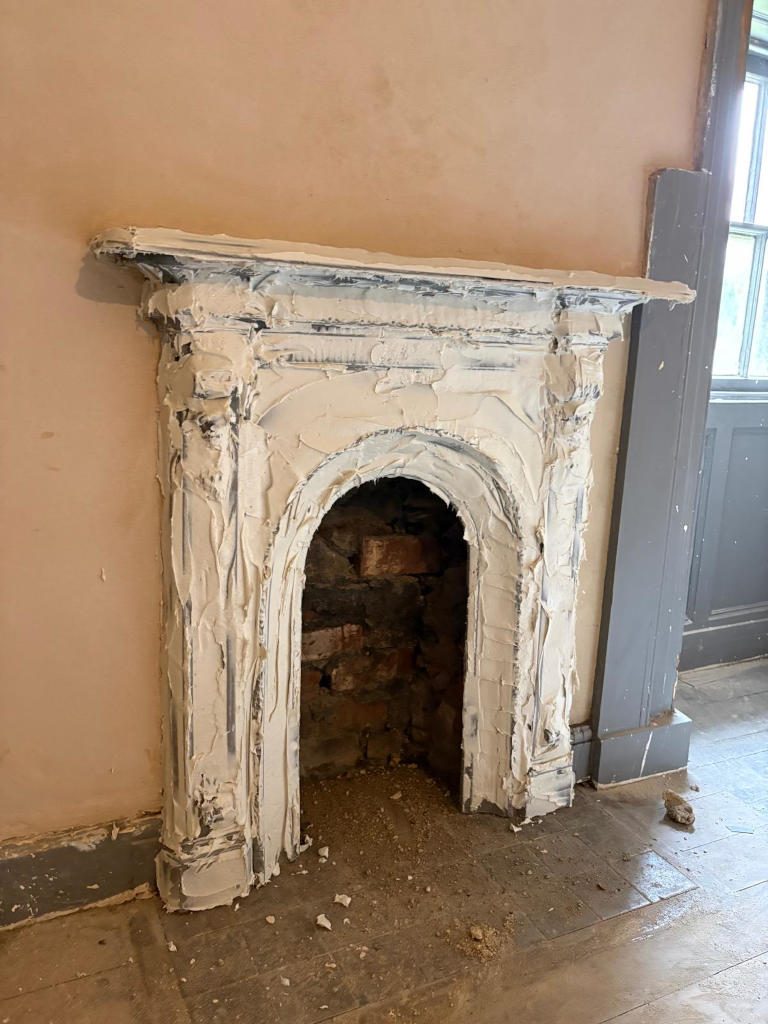 The Paint Stripping Paste Applied