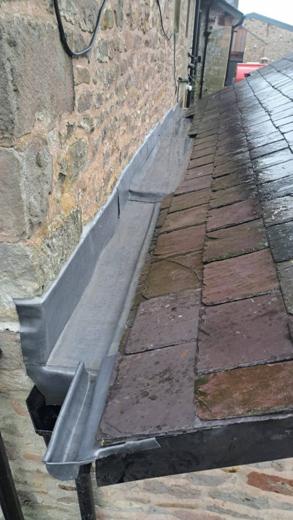 Completed Stepped Lead Gutter